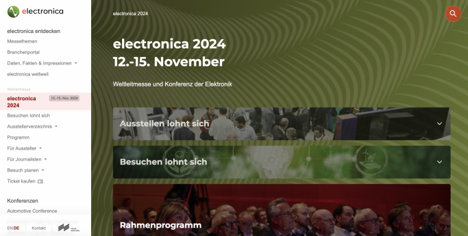 Die electronica 2024 in München. 