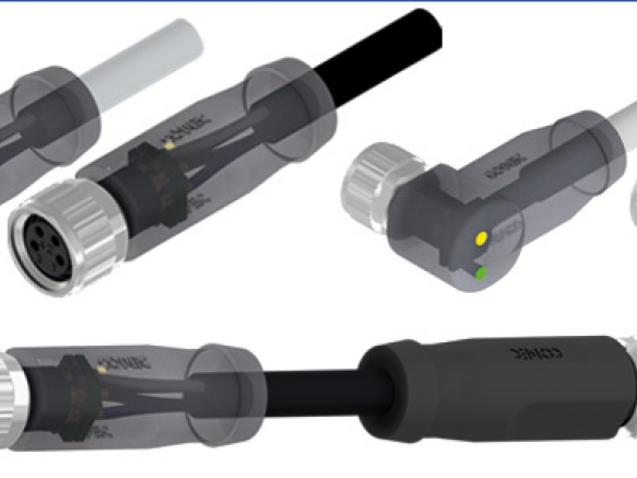 CONEC: M8x1 connectors with integrated LEDs