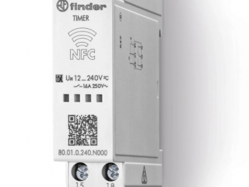 Finder: Multifunktions-Zeitrelais 80.01 mit NFC-Programmierung