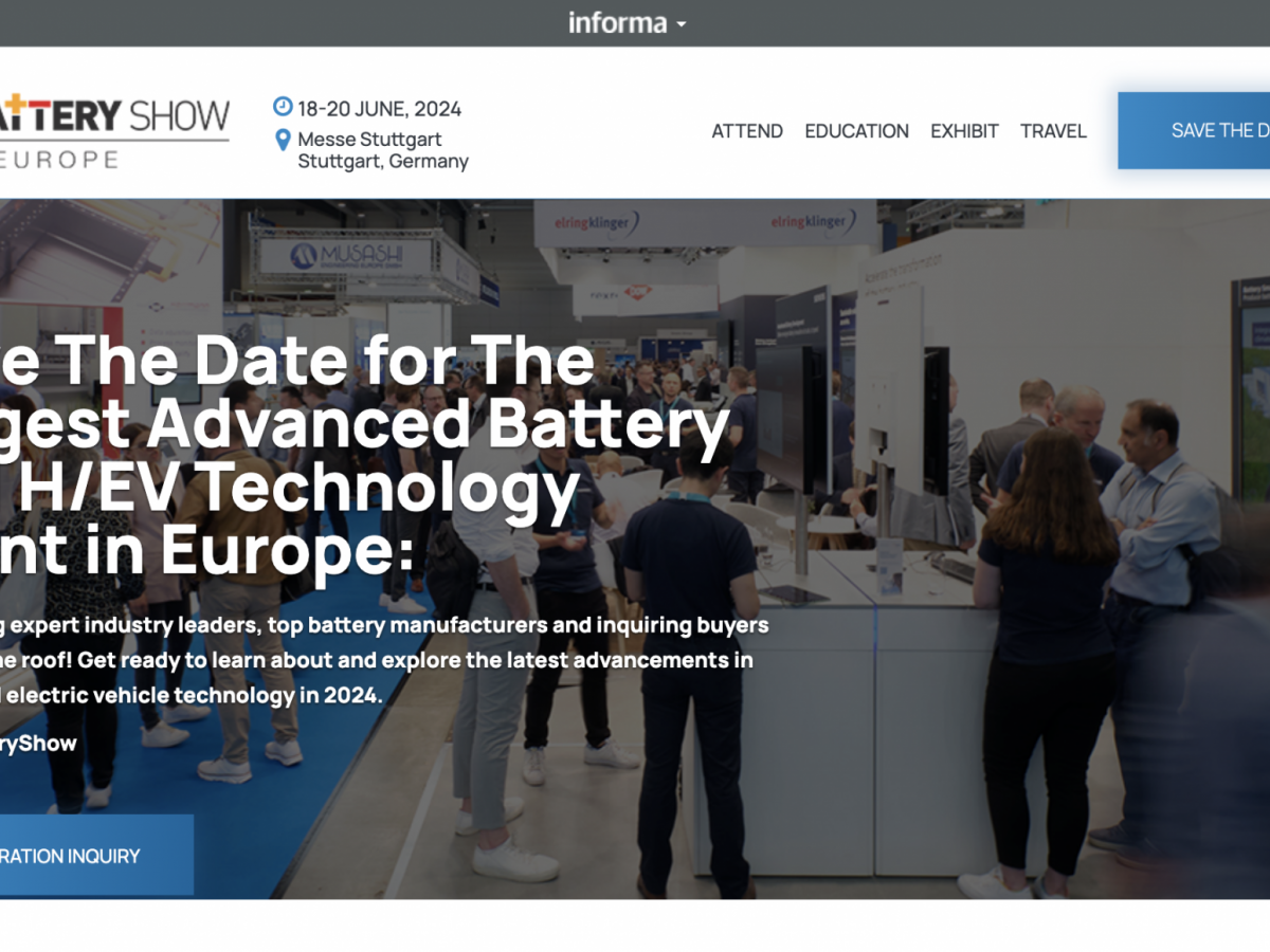 The event &quot;The Battery Show Europe&quot; in Stuttgart in 2024.