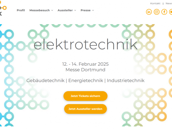 Die elektrotechnik 2025 in Dortmund