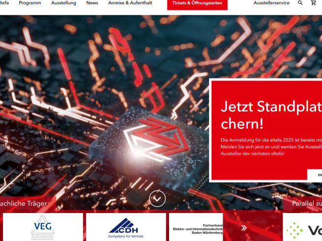 eltefa – Fachmesse für Elektrotechnik und Elektronik in Stuttgart