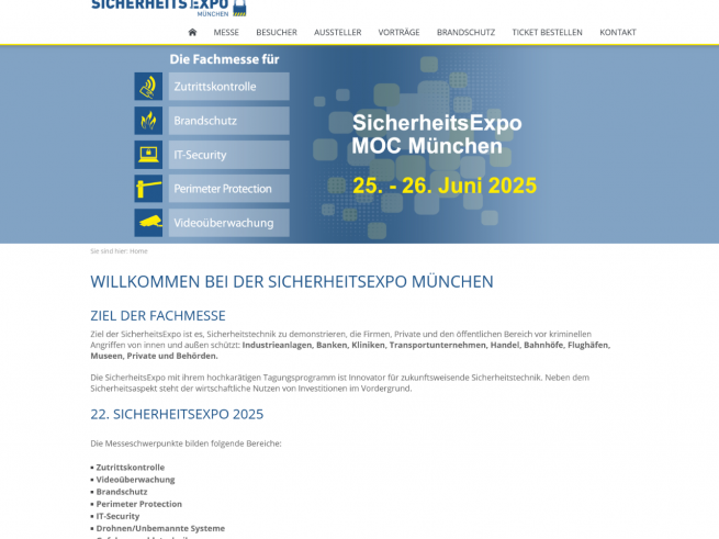 Die SicherheitsExpo MOC in München