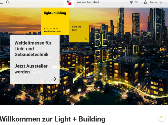 Light + building 2026 in Frankfurt